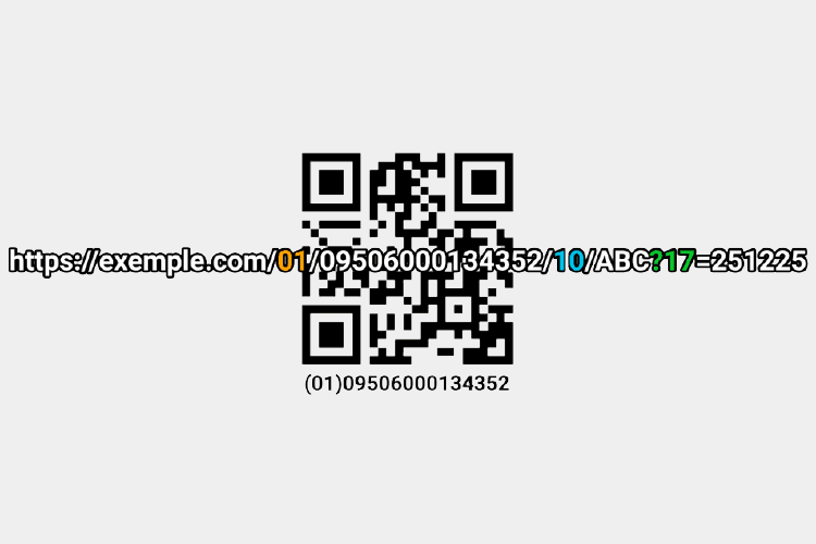 Structure d’une URI GS1 Digital Link : GTIN, lot et date dans l’adresse du QR code