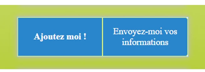 Les boutons Ajoutez-moi et Envoyez-moi vos informations au bas d'une vCard publiée Les boutons Ajoutez-moi et Envoyez-moi vos informations au bas d'une vCard publiée
